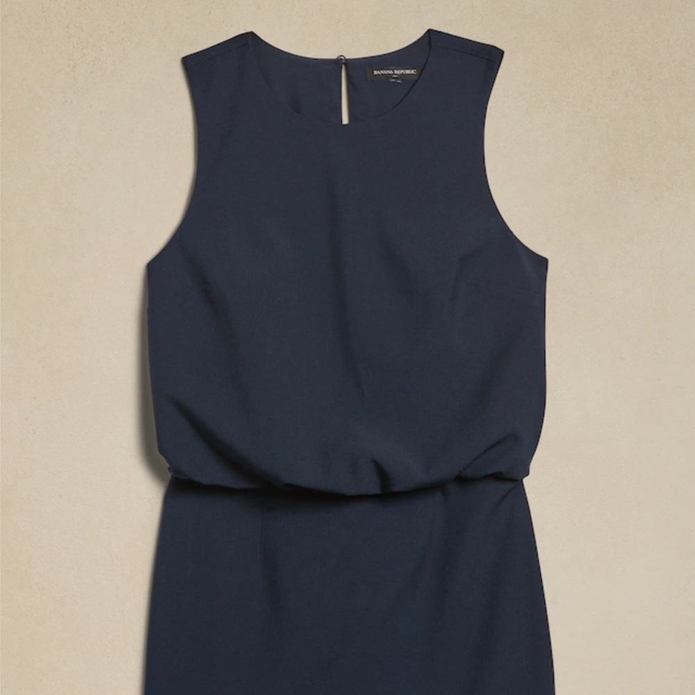 SCULPTED BLOUSANT-WAIST MINI DRESS​ - Picture 3 of 4